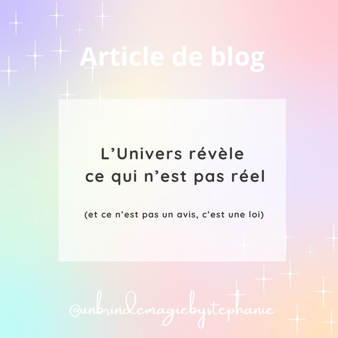 L'Univers révèle ce qui n'est pas réel