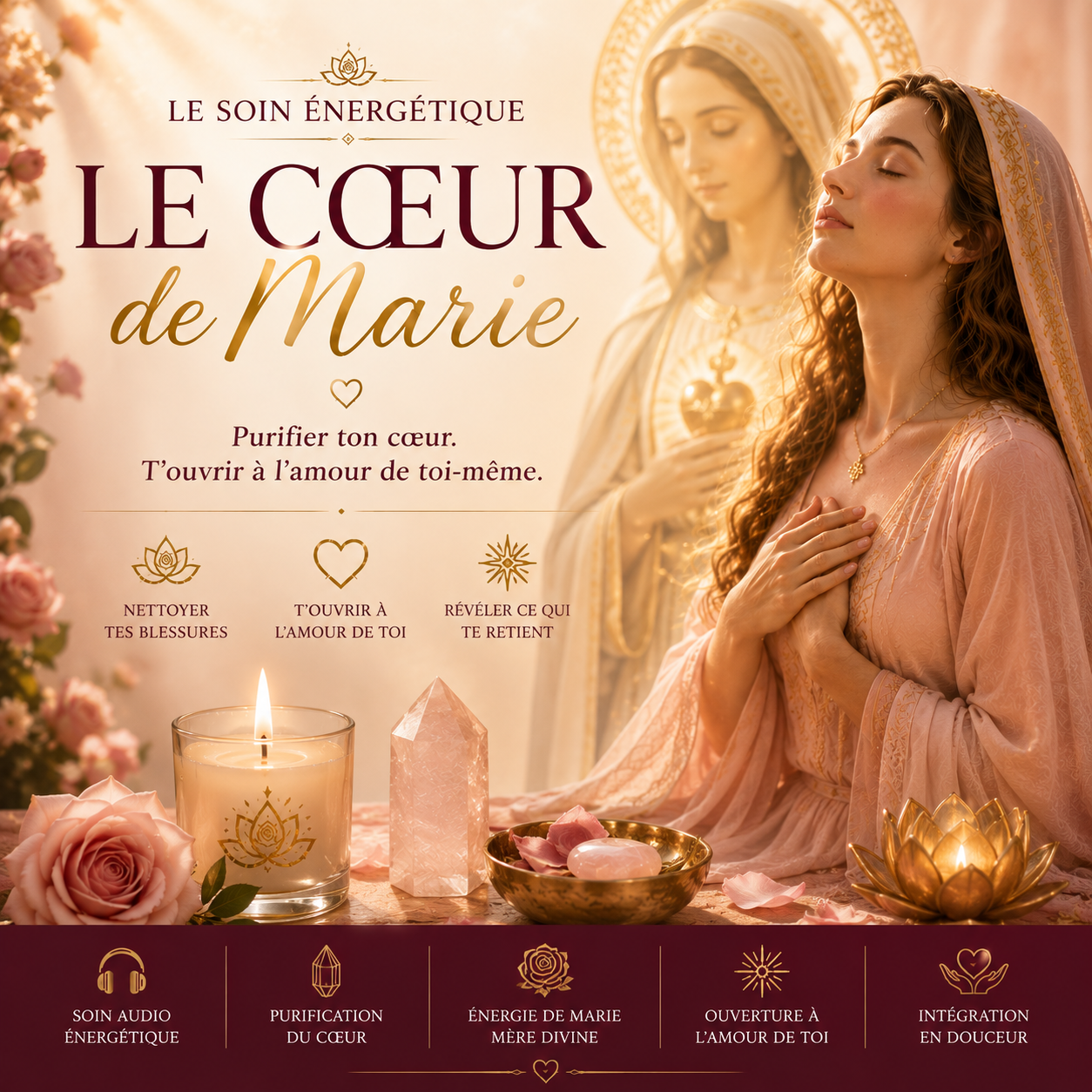 Le Cœur de Marie — Soin énergétique audio 🌹